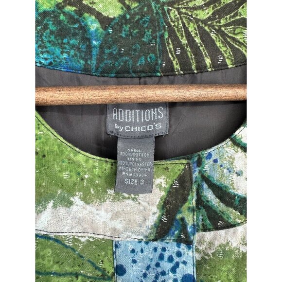 Additions by Chico's Women's Snap Closure Floral Blazer Size 3 US XL - Picture 4 of 7